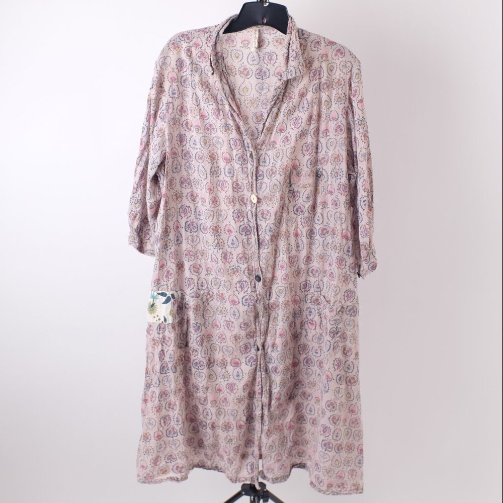 Magnolia Pearl Purple Paisley Cotton Duster